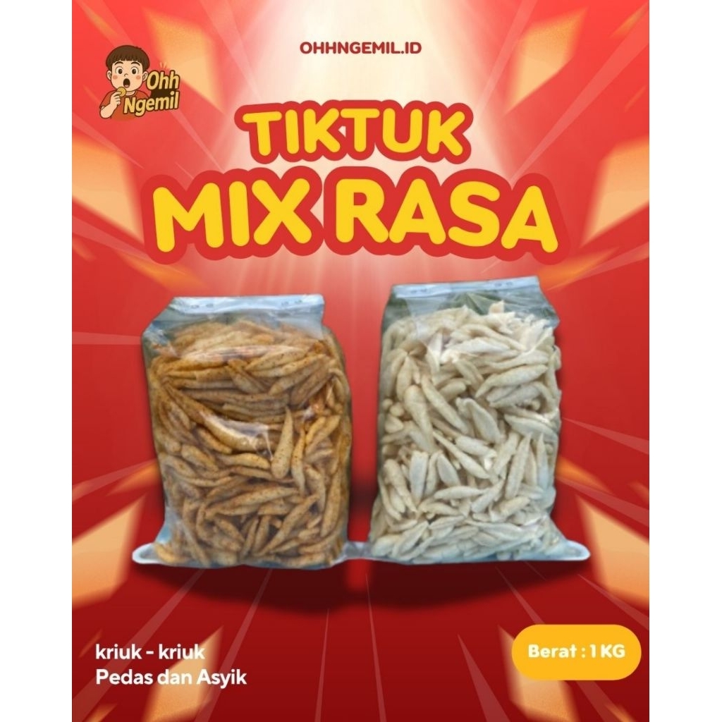 

ohh ngemil Paket hemat MIX RASA 2 Kg - cemilan kriuk - keriuk