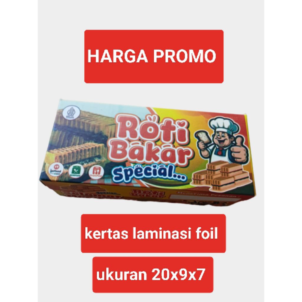 

box Roti Bakar bandung / kardus roti bakar bandung / wadah roti bakar