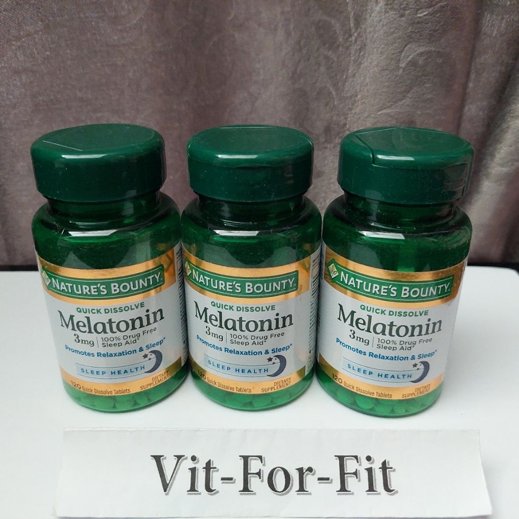 Nature's Bounty Melatonin 3 mg - 120 quick dissolve tablets || Sleep Aid Nature