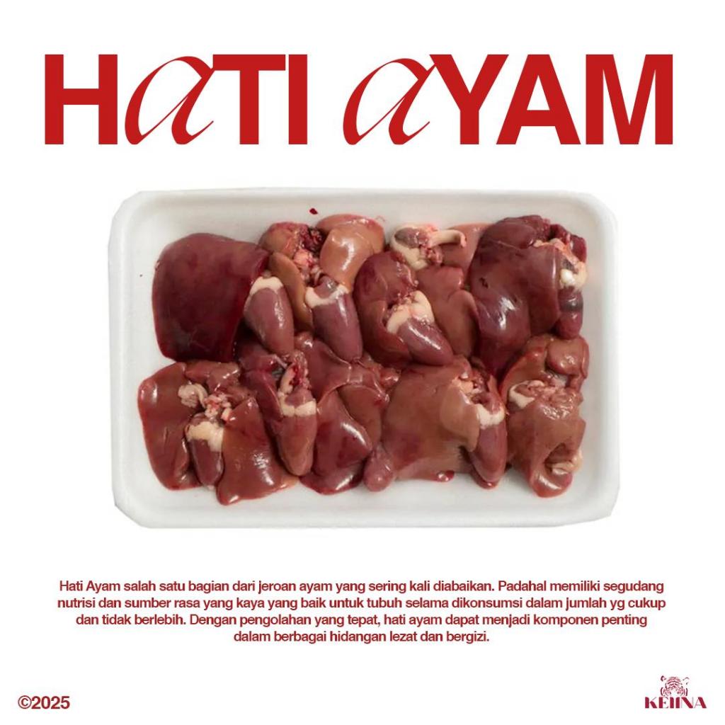 

Hati Jantung Ampela Ati Rempela Jeroan Ayam Bersih Segar Fresh Frozen Beku Premium