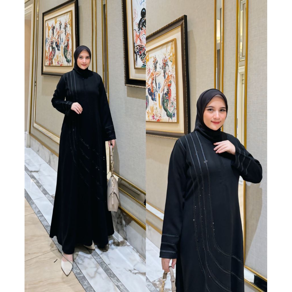 Gamis abaya hitam murah jetblack/gamis simple/gamis hitam