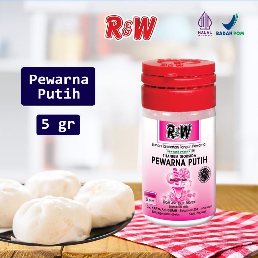 

Pewarna Putih Pemutih Makanan Rajawali R&W rw 5 g