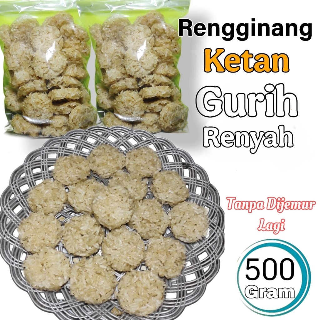 

Rengginang Ketan Mentah Rasa Terasi Gurih Renyah 500gr