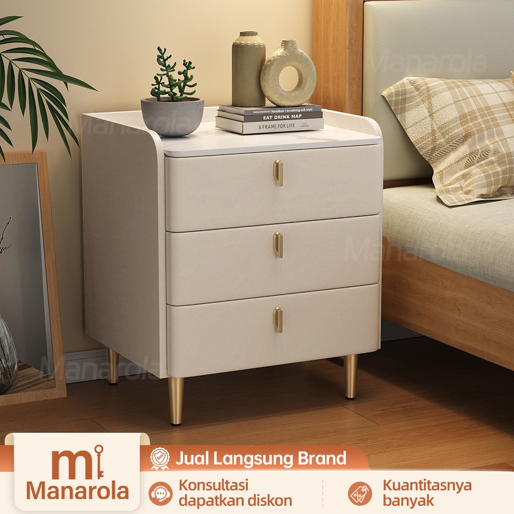 Meja Samping Tempat Tidur Kayu Solid/Meja Nakas Minimalis/Lemari Nakas/Nakas Kamar Tidur/Meja Sudut