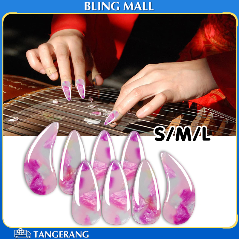 8PCS Kuku Guzheng China Untuk Ujian Kinerja Profesional Cocok Untuk Pemula Universal Guzheng Nail