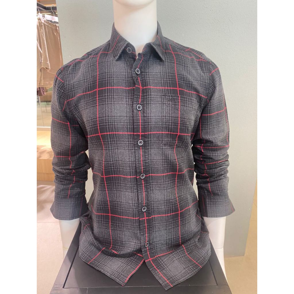 KEMEJA PRIA CARDINAL JEANS ORIGINAL SLIMFIT ABU