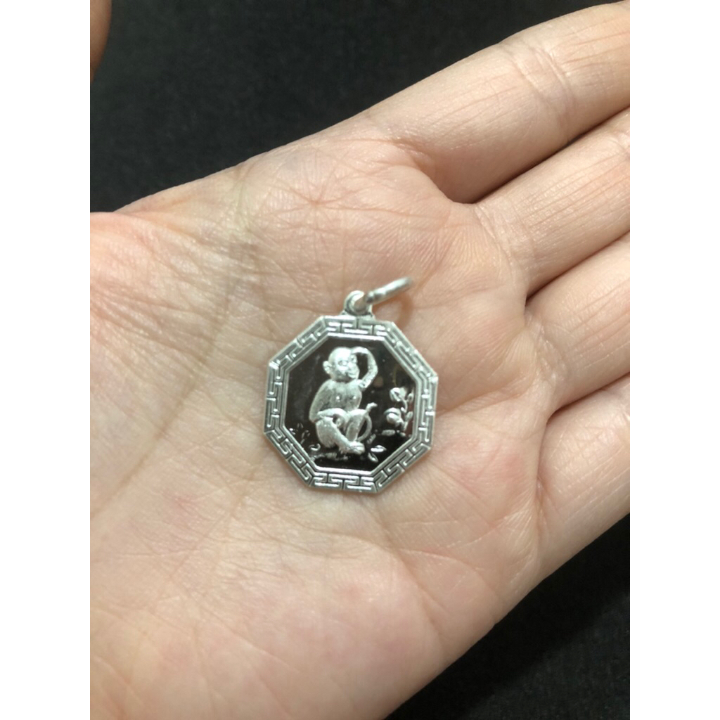 Liontin Pakua Shio Monyet Asli Silver/Perak Kadar 999