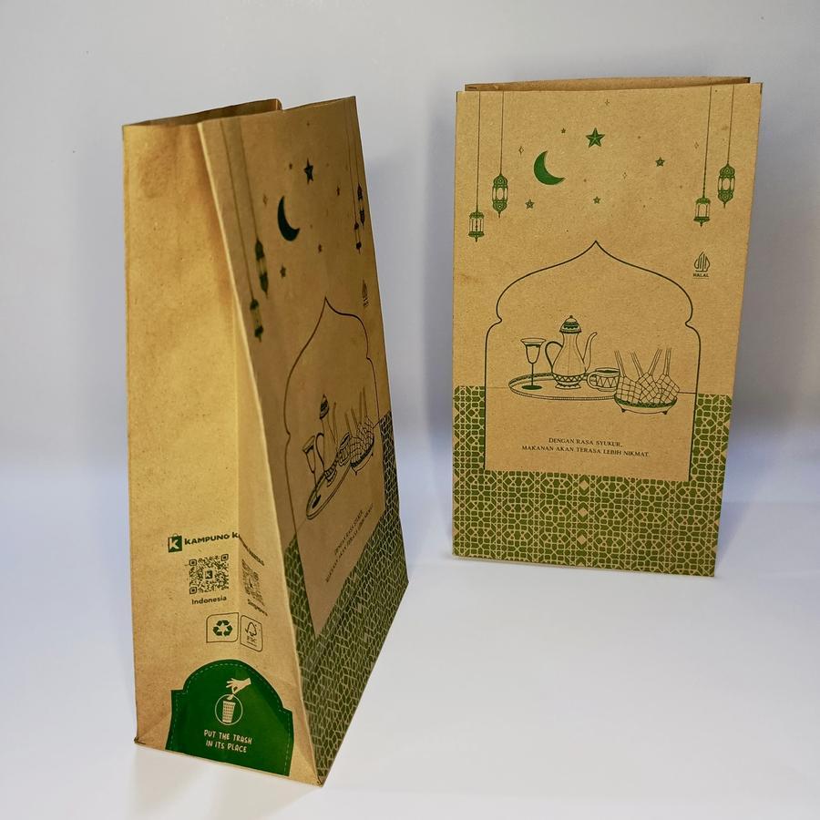 

Paper Bag Isi 1 Pcs 80 Gram Kantong Kertas Kraft Paper Bag Coklat Polos Goodie Bag Samdon Masjid