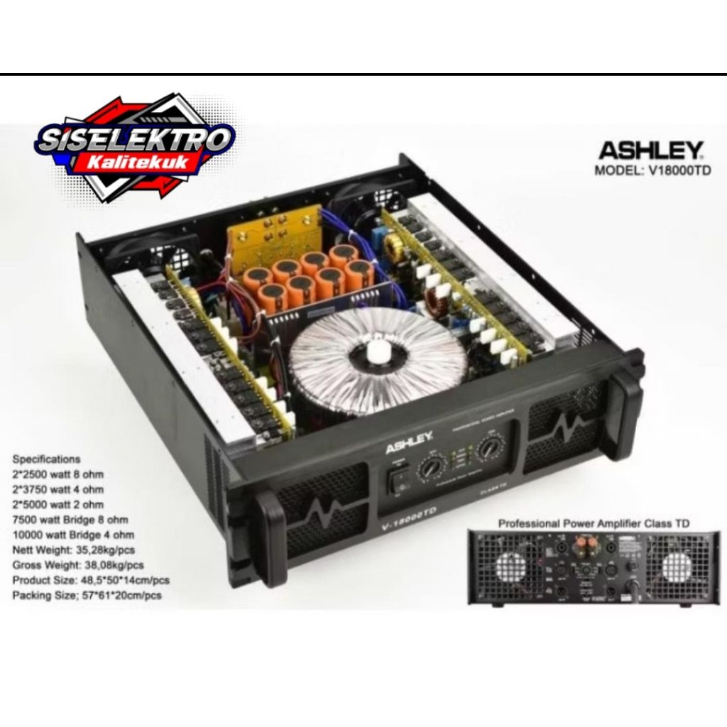 Power amplifier Ashley v18000td power Ashley class td v18000td