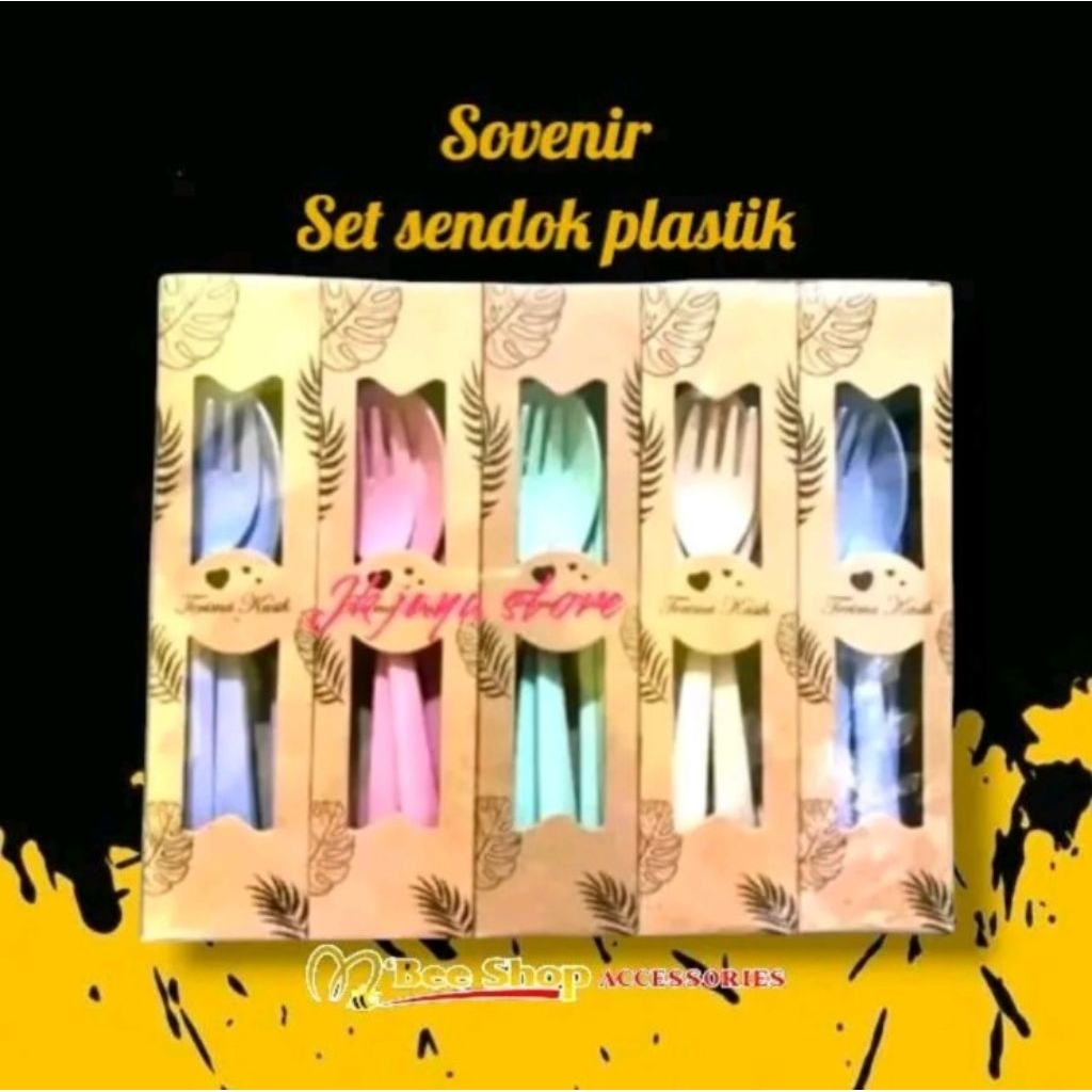 Souvenir pernikahan - Sendok Set sumpit garpu