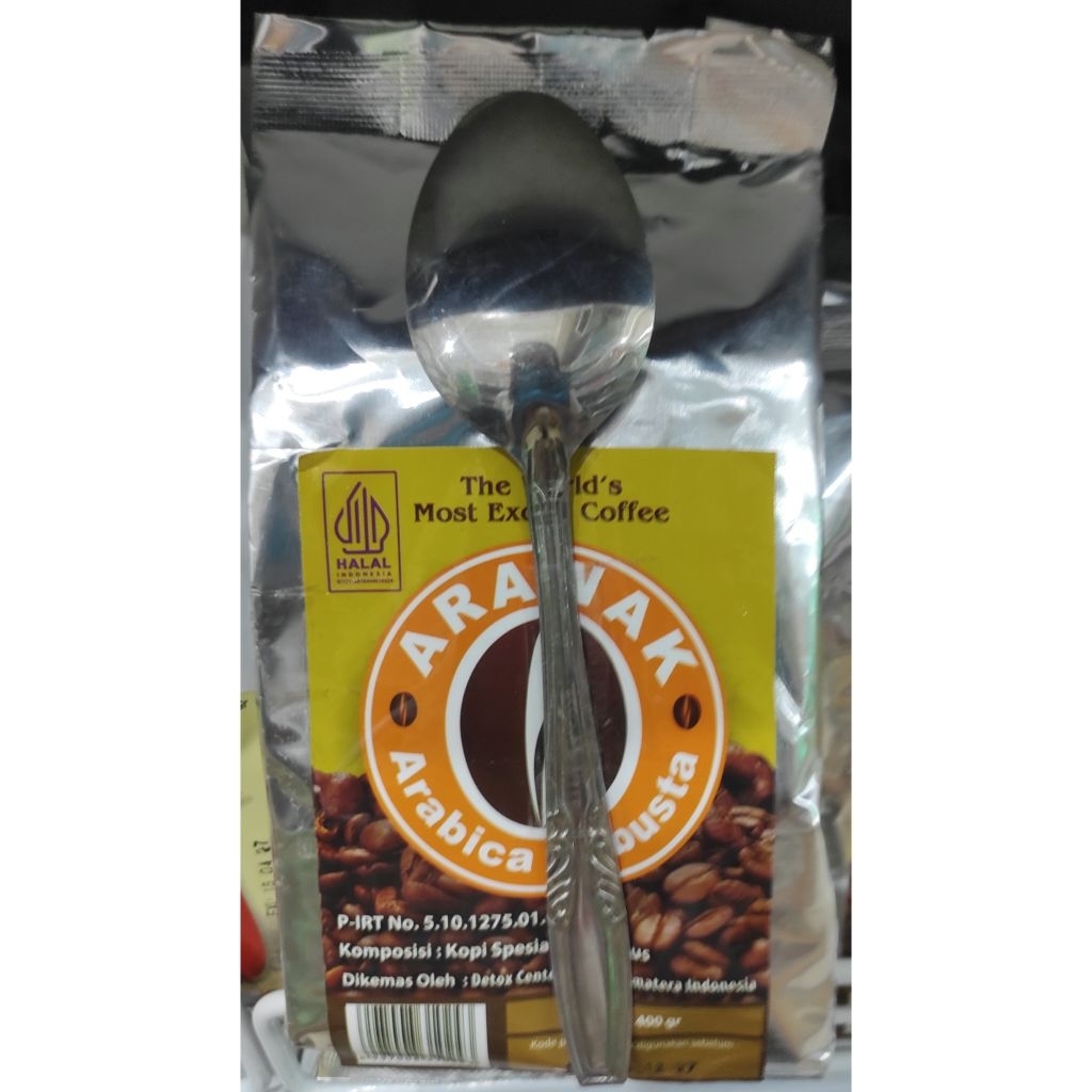 

Arawak kopi bubuk arabika robusta 400gr berhadiah sendok ground coffee arabica robusta platinum