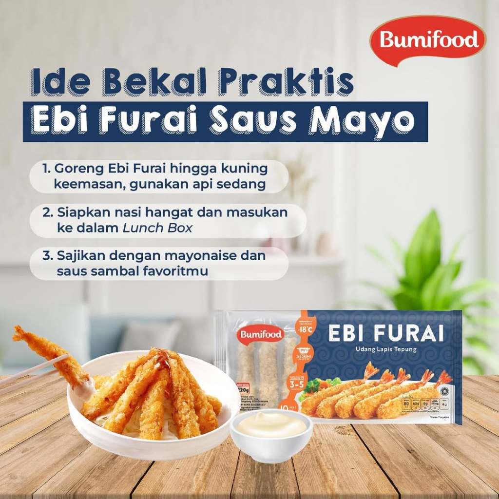 

BUMIFOOD Ebi Furay Tempura Seafood Ebi Fry 220gram 10pcs Udang Crispy - Kheiza Frozen