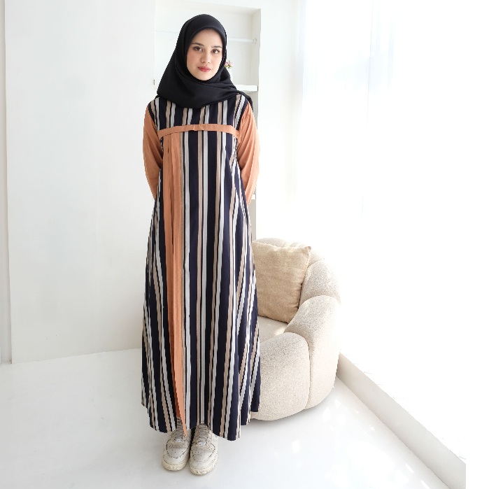 RILLEY - Gamis Mhika | Dress Panjang Muslim Wanita | Gamis Wanita Terbaru Bahan Katun Poplin