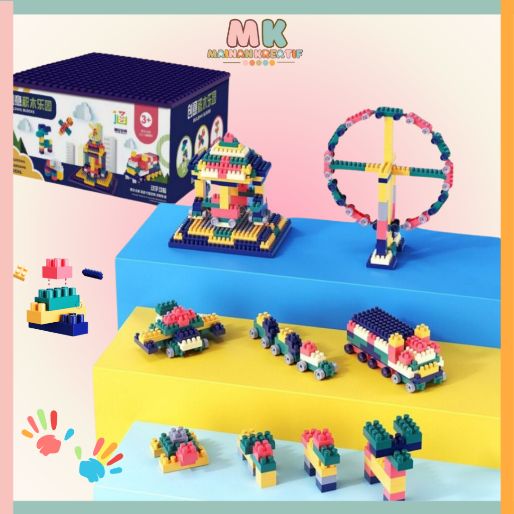 mk332 Mainan Brick Balok Susun Anak DIY Brick LEGO Land Anak | Mainan Susun Edukatif 260/360/520 pcs