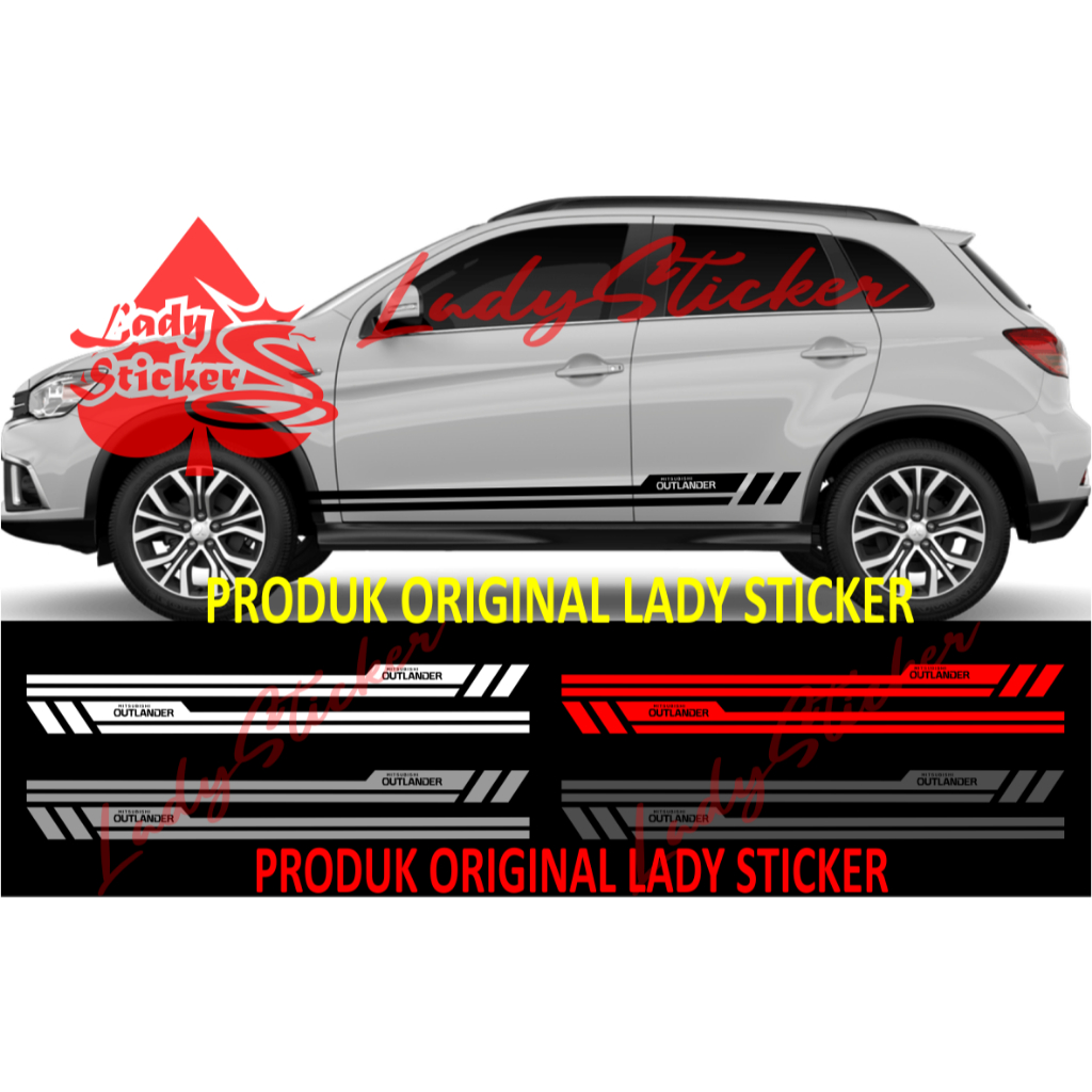 Cutting sticker mobil outlander sticker stiker mobil mitsubishi outlander