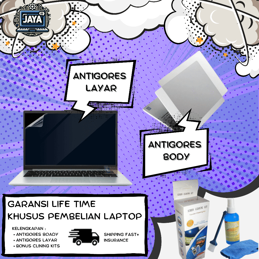 PAKET ANTIGORES LAPTOP PROTECTOR FULL BODY