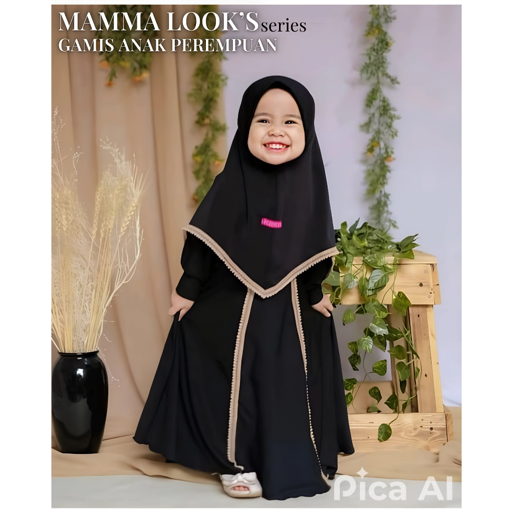 Baju Lebaran Anak Perempuan 2026 Gamis Abaya Jersey Set Hijab Syar'i Umur 1 - 9 Tahun Model Terbaru