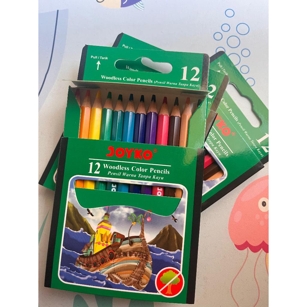 

Pensil Warna Joyko CP-107 Isi 12 Pendek | Color Pencils Joyko