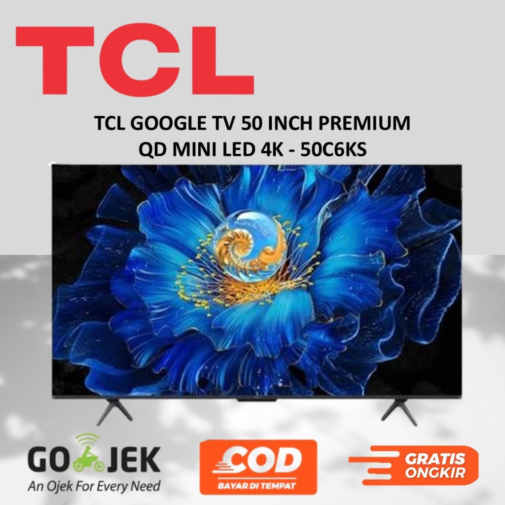 TCL GOOGLE TV 50 INCH PREMIUM QD MINI LED 4K - 50C6KS - TV TCL 50 INCH - TV 4K 50 INCH - TV 50"