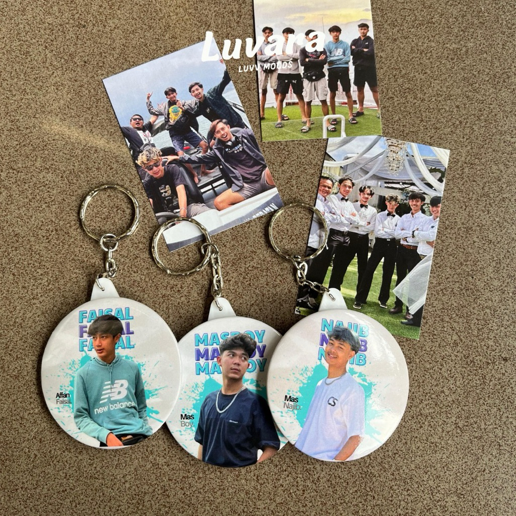 Pin Bulat Gantungan Kunci GWSM Masboy Isal Najib Bonus Photocard