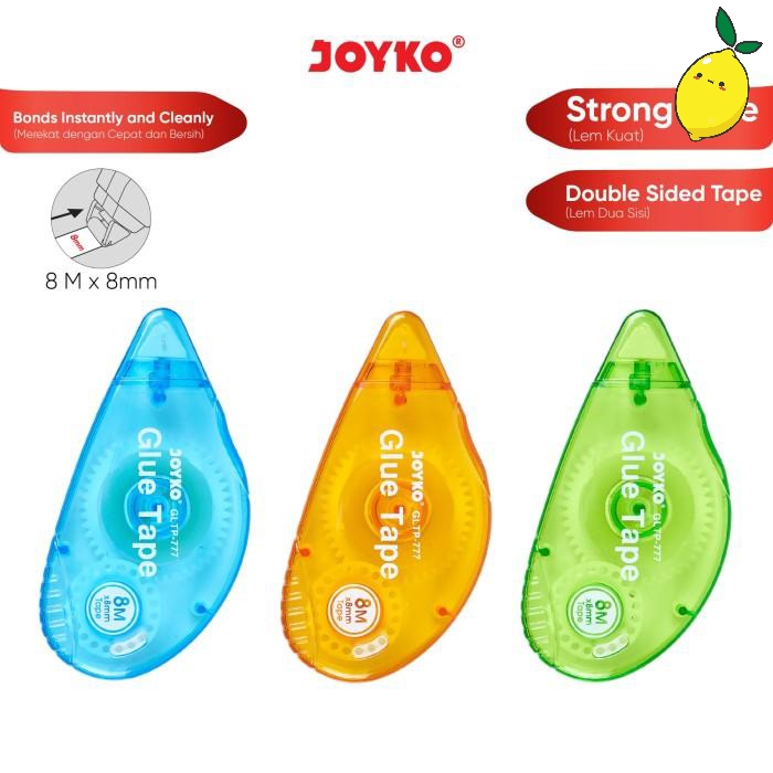 

Lem Pita Dua Sisi / Double Sided Tape Roll / Glue Tape Joyko GLTP-777