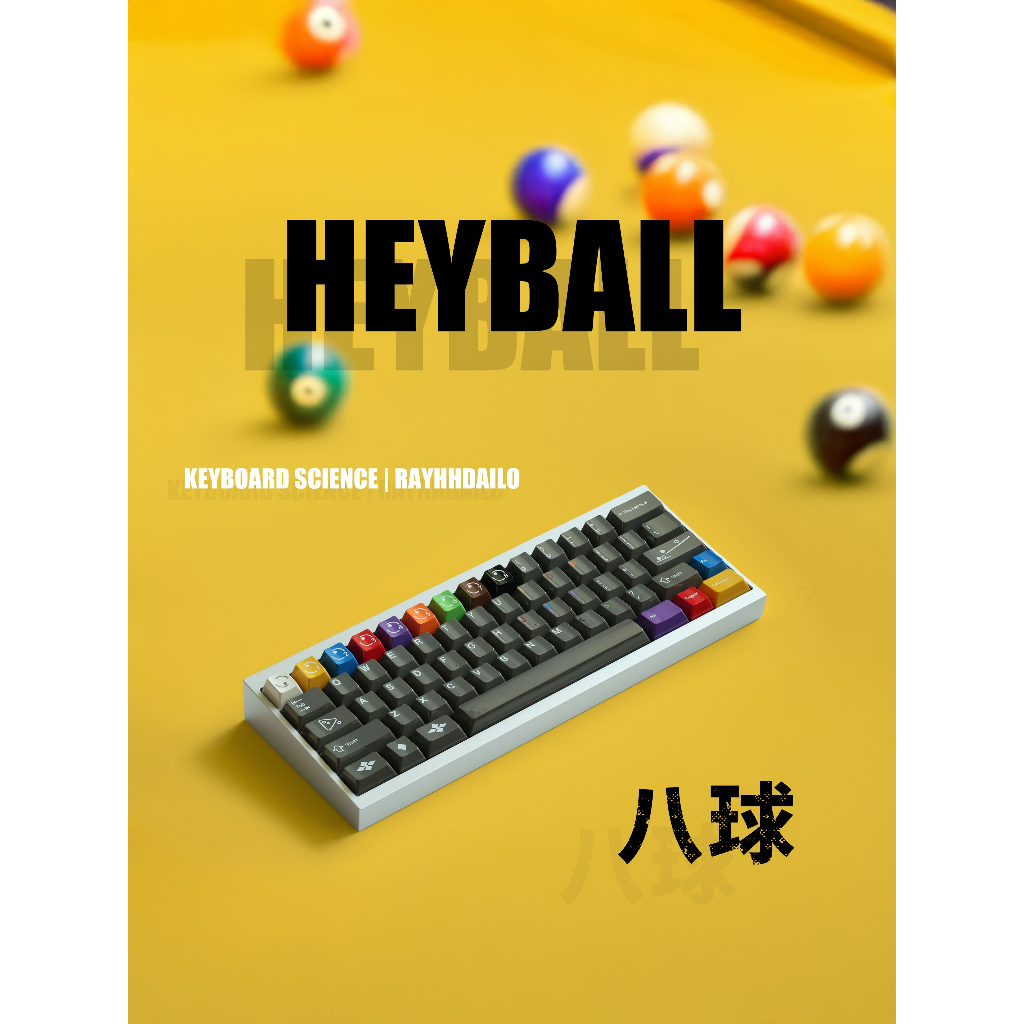 Keyboard Science Heyball - Glossy Thick PBT Blank Keycaps for mechanical Keyboard