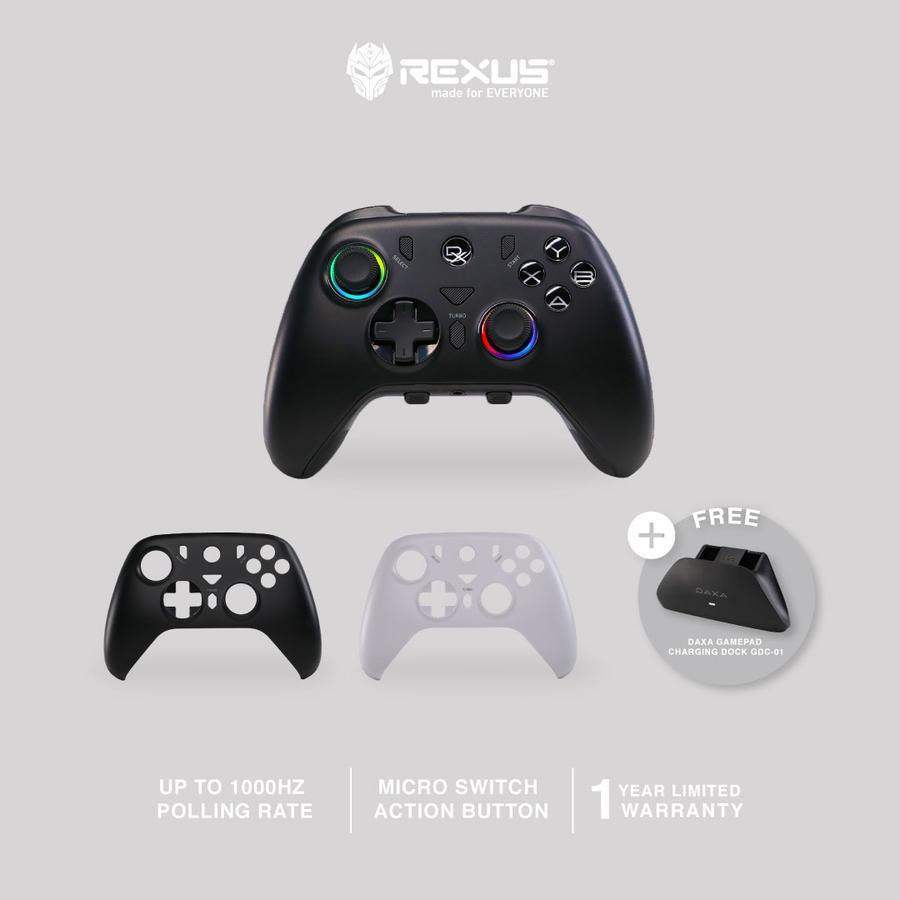 Rexus Daxa Cygnus AX7 Gamepad Wireless - Free Charging Dock