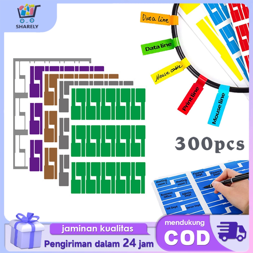 Stiker Label Kabel 10 Lembar Penanda Kabel Penanda Kabel Jaringan Stiker Kabel Anti Air Cable Label