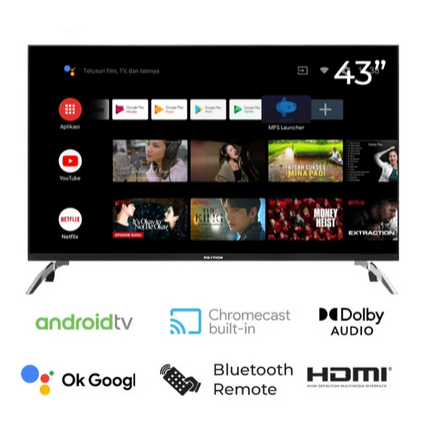 LED Polytron Smart TV Android 43 PLD 43RG9059 - 43 INCH / 43CV8869 EASY SMART