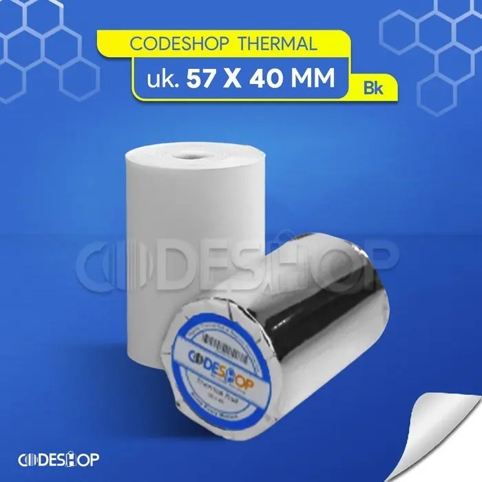 

Kertas Struk Thermal 57x40mm / 57x40 / 57 x 40 mm / 5,7x4 cm