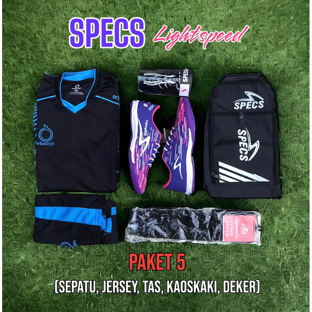 Promo Sepatu Futsal SpecsLightspeed Infinity Garuda  Attack Flash Paket Komplit Plus Jersy Bisa COD