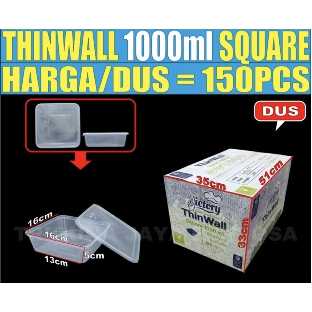 Thinwall 1000ml Square
