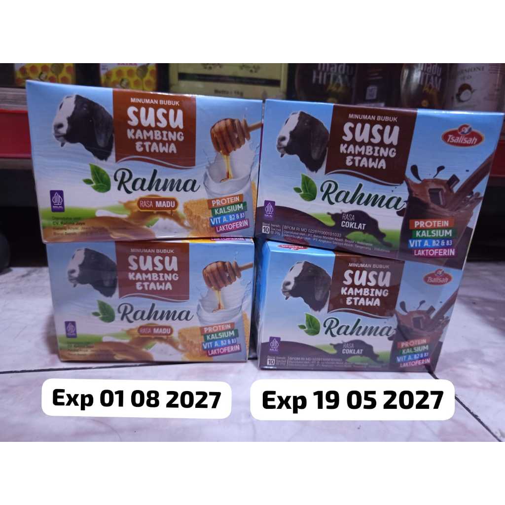 

Susu Kambing Etawa Rahma Varian Coklat , Jahe , Madu Dan Original Termurah