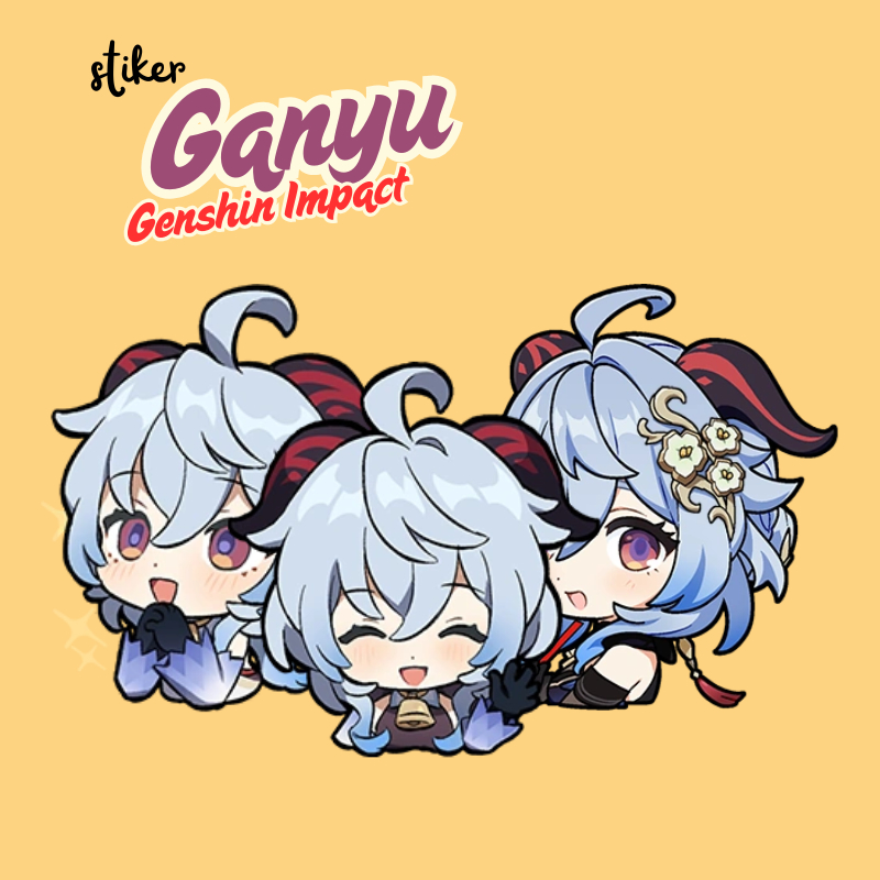 

Stiker Ganyu Genshin Impact | Sticker Merch Ganyu GI Vinyl Glossy Anti Air