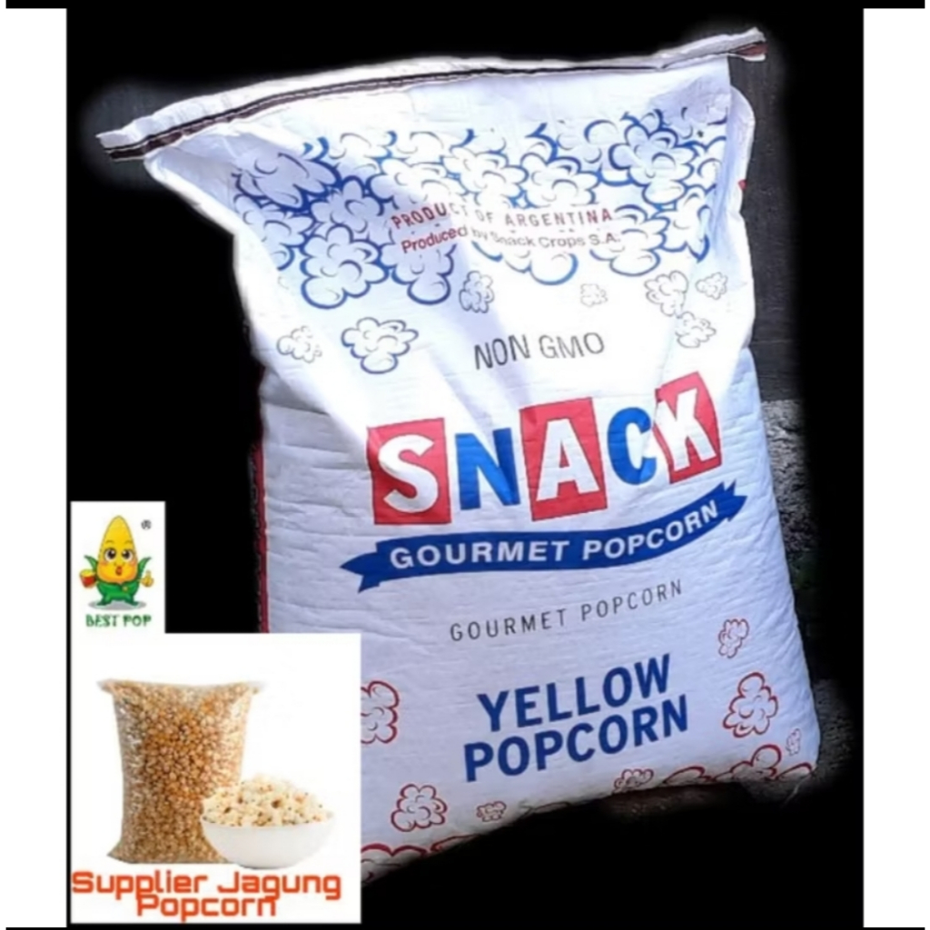 

JAGUNG POPCORN MENTAH SNACK YELLOW ( NON GMO ) REPACK 1KG PROMO MURAH