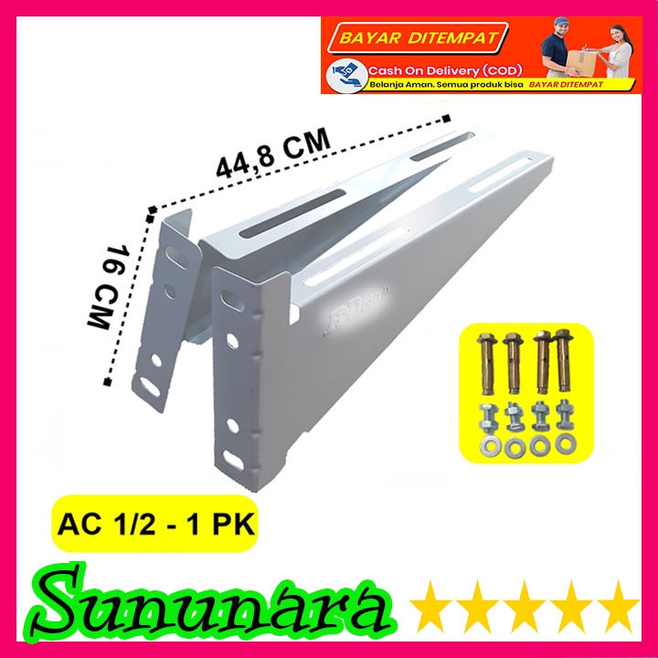 SUNUNARA Bracket Dudukan Outdoor AC 1/2PK 3/4PK 1PK Dudukan AC Outdoor + Baut Breket Braket Ac Tebal