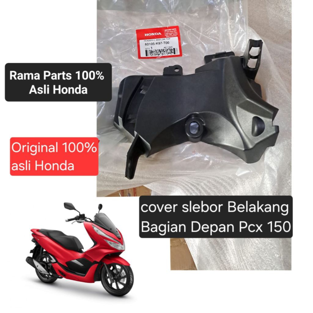 80105 - K97 - T00 DUDUKAN SLEBOR BELAKANG / SAMBUNGAN SLEBOR BELAKANG PCX 150  2018 - 2020 ASLI ORIG