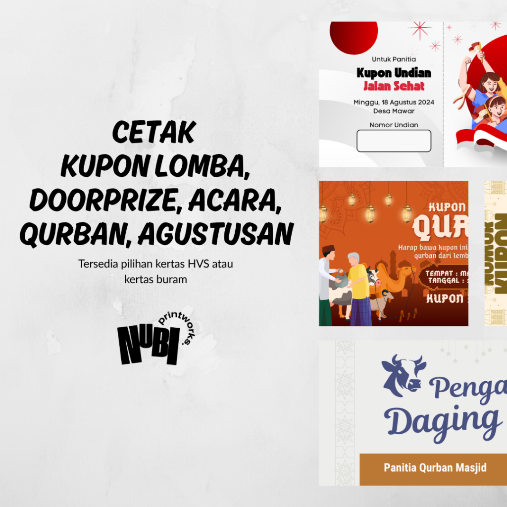 

Kupon Jalan Sehat, Kupon Undian, Kupon/Karcis Custom. CETAK SEHARI JADI