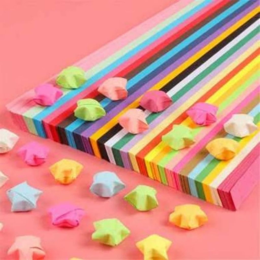 

STAR PAPER QUILLING PASTEL BRIGHT GLITTER METALLIC COLOR KERTAS LIPAT BINTANG WARNA WARNI