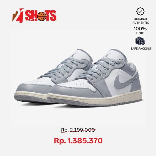 AIR JORDAN I LOW "VINTAGE GREY" SEPATU SNEAKERS PRIA ORI
