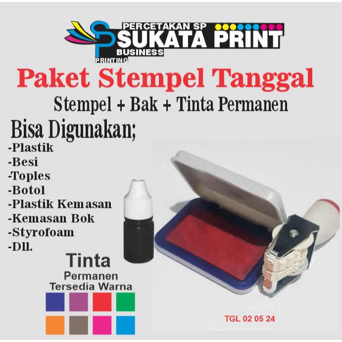 

Stempel Tgl. Tinta Permanen | Stempel tanggal bulan tahun | Stempel plastik tinta permanent.