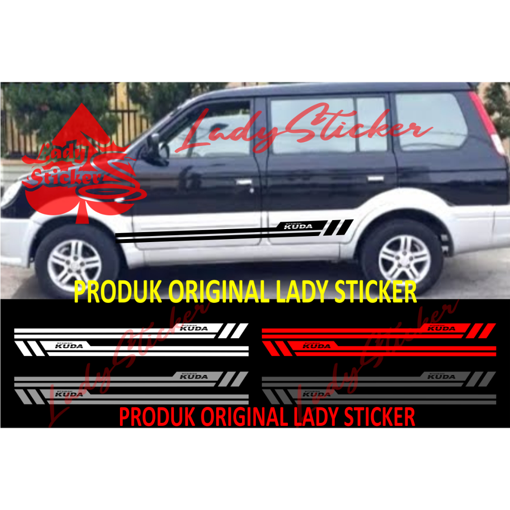 Cutting sticker mobil kuda sticker stiker mobil mitsubishi kuda