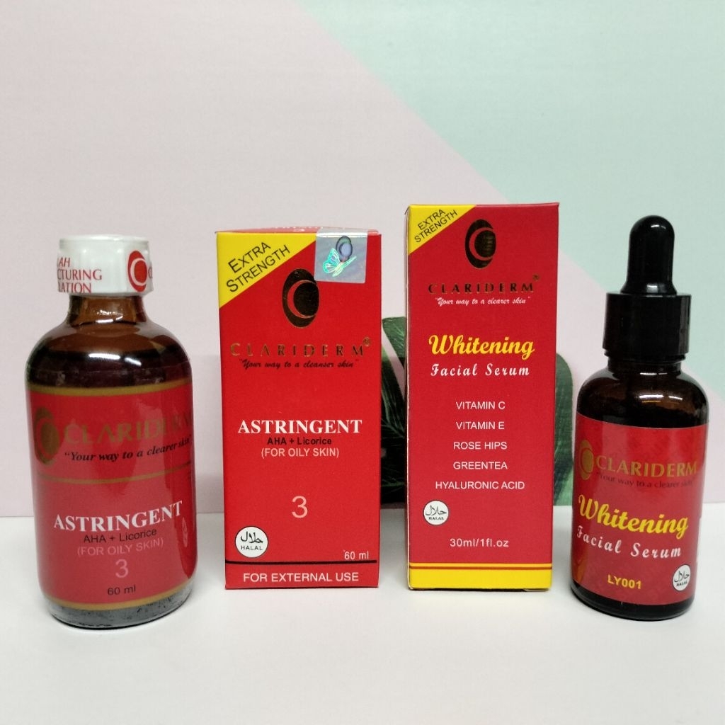 PAKET TONER CLARIDERM + SERUM 2IN1 ORIGINAL