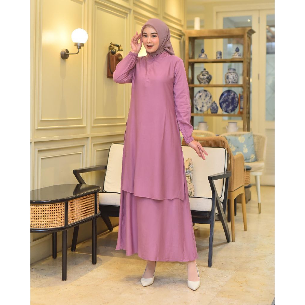 Gamis Malaysia Terbaru/Gamis Malaysia Twill Premium/Gamis Malaysia 2 Layer/Gamis Malaysia Mewah/Gami