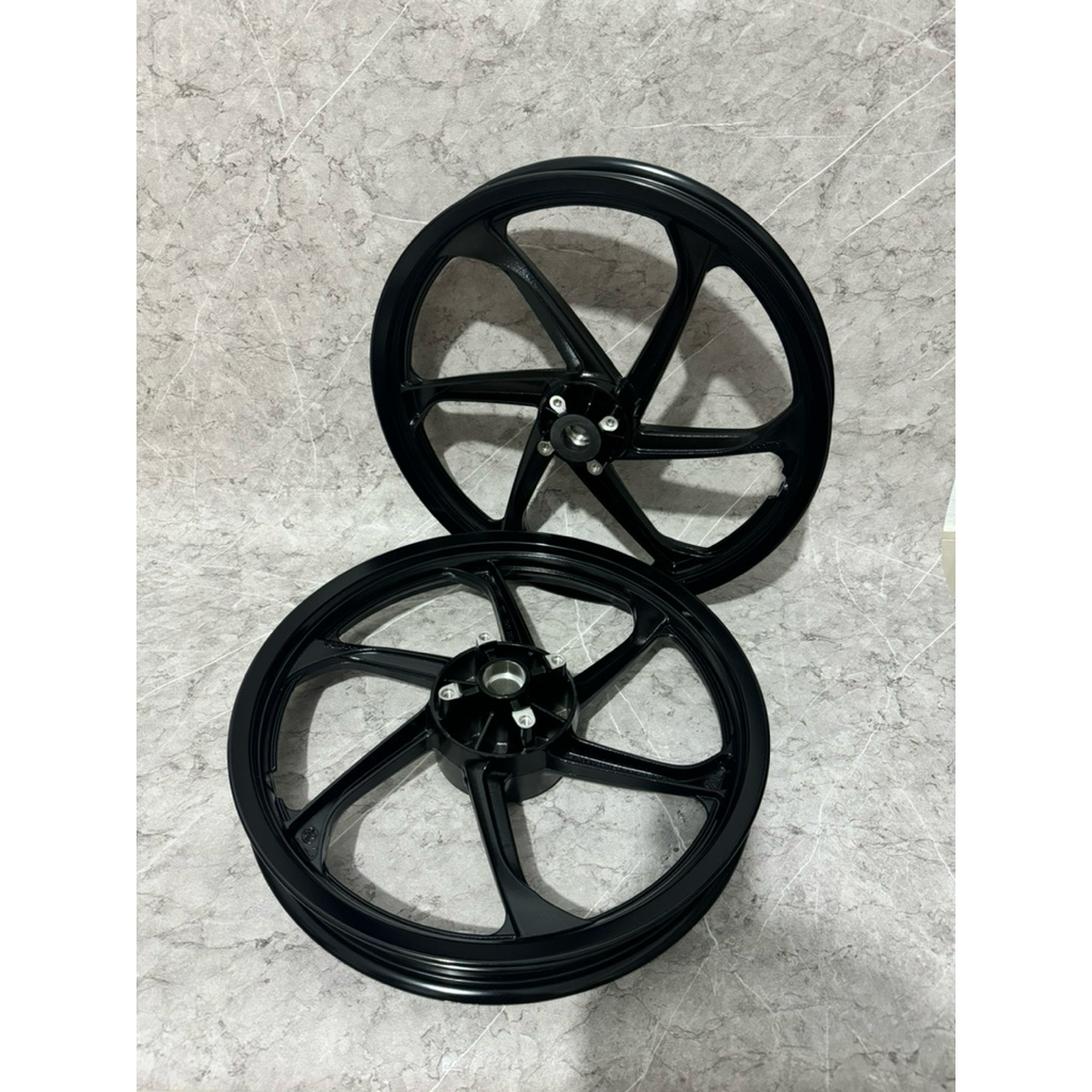 VELG PELEK ENKEI VELG 160/160-17 125Z MXKING ORI YAMAHA SILVER DAN BLACK HITAM MALAYSIA NEW