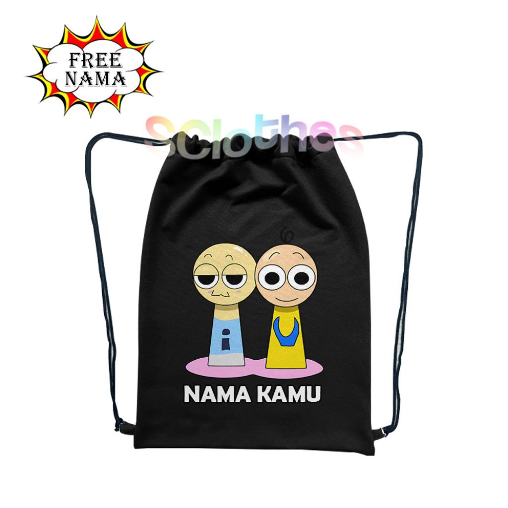 String Bag Tas Serut Anak - Anak Sprunki X UPIN IPIN