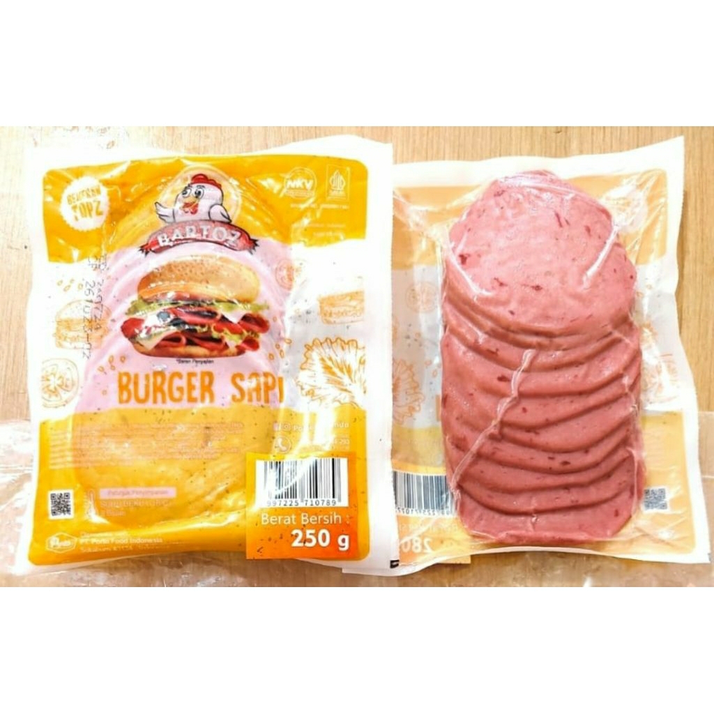 

BARTOS DAGING BURGER 250GR /10 LEMBAR