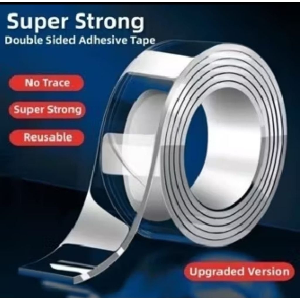 

nano tape nano bening transparan double tape nano tempelan serbaguna / solatip nano