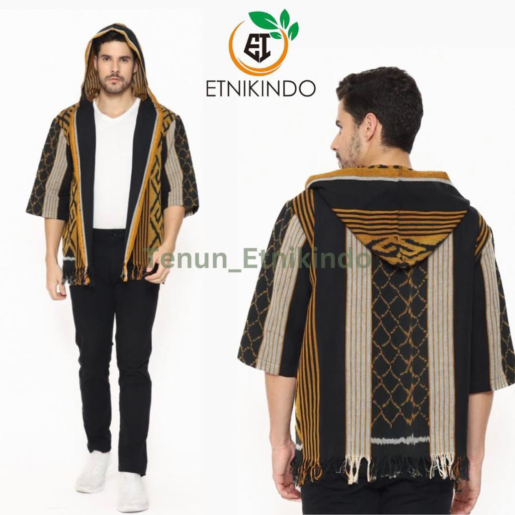 Hoodie tenun pria dan wanita - Outer Tenun