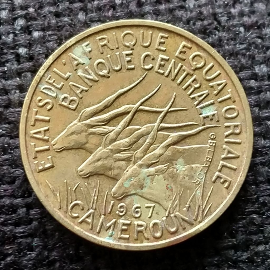 Koin Kuno Cameroun / Kamerun 10 Francs 1967 Rusa